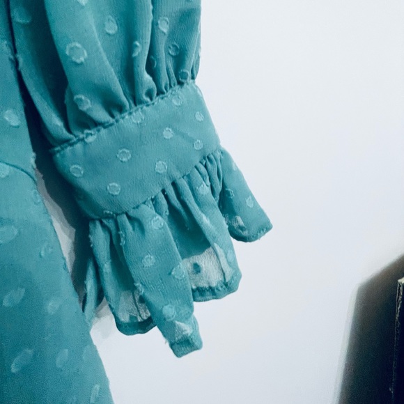 Teal (dark turquoise) long sleeve dress from Dynamite, size M. - Picture 7 of 9